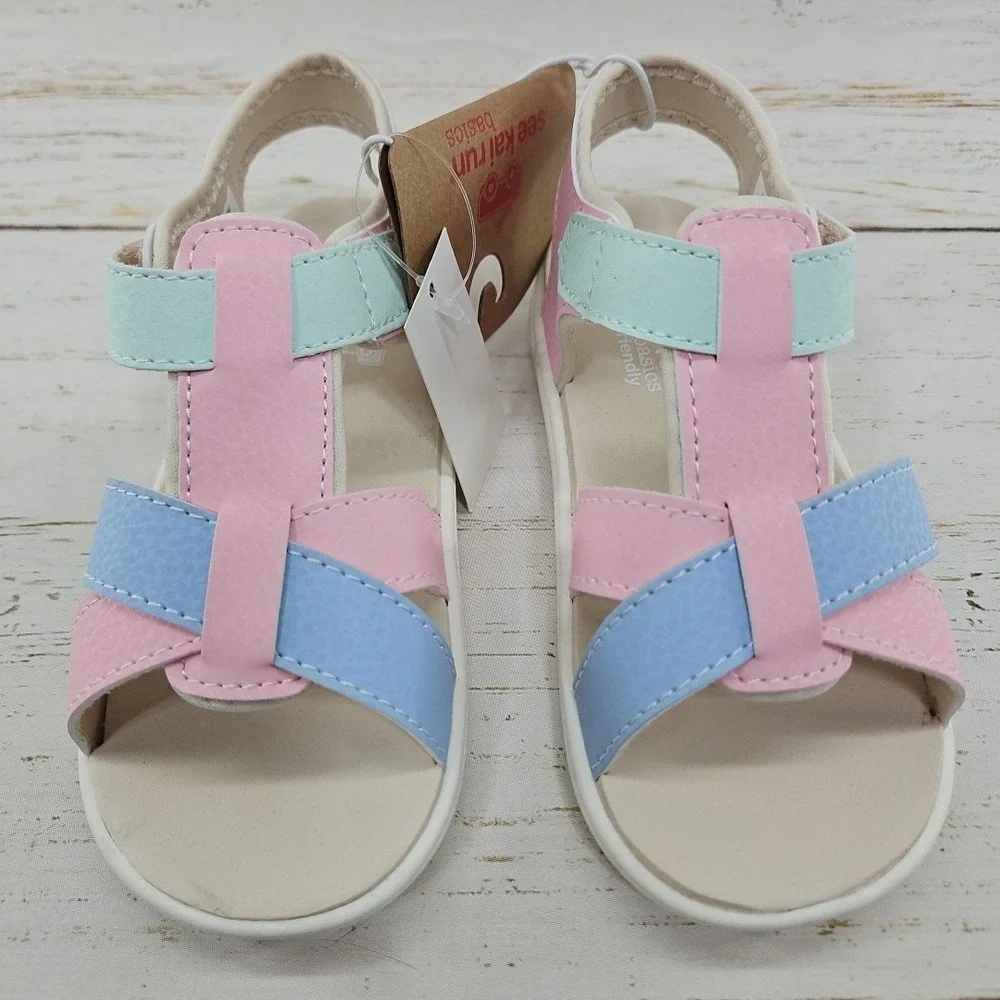 See Kai Run Toddler Basics Shayna Gladiator Sandals Size 10 Pink Water Friendly